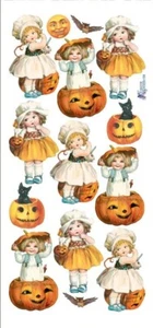 PEGATINA VIOLETA - HALLOWEEN NIÑOS EN CALABAZAS - 8" X 3 3/4" (20CM X 9CM) - Imagen 1 de 1