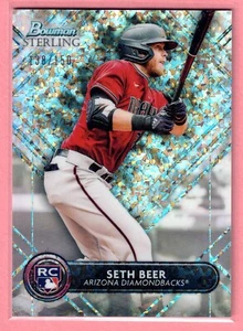 2022 Bowman Sterling Seth cerveza mini diamante refractor #/150 Diamondbacks SP de radiocontrol - Imagen 1 de 2