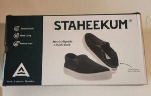 NEW Men's Staheekum Flipside Crash Back Suede Slip On Shoe Black Size 9.5 - Picture 1 of 8