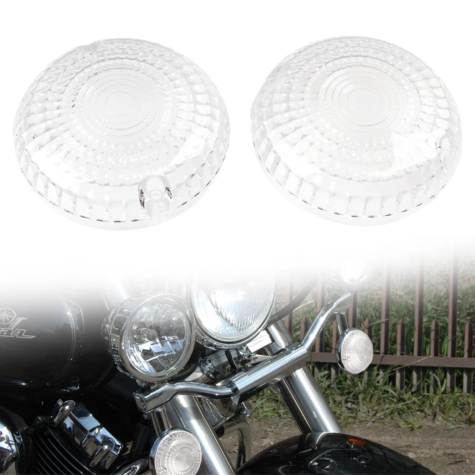 Cubiertas de lente de luz de señal de giro transparente para Yamaha V Star 650 1100 V-Max Virago 250 Foto 1 de 4