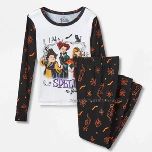 Hello Kitty Halloween Pajama Set Shirt Pants Girls 4 5 6 7 8 10 Pumpkin Costume - Picture 1 of 3