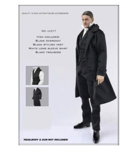 UNDERCOVER Set tuta agente cappotto lungo scala 1 6 per action figure maschio 12"" B001 BD001