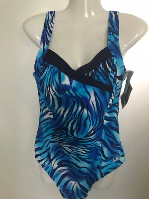 Einteiler Badeanzug Halbcorsage Blau Meer Solar Gr. 48 B Neu! - Bild 1 von 4