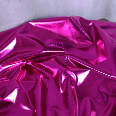 7 Colours Shiny Metallic Spandex Stretch Fabric Dress Material 20"/40"x57" - Image 1 of 4