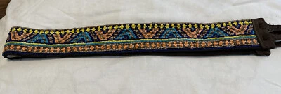 Beaded Belt XS/S Southwestern Leather & Beads Festival Prairie Western Boho - Image 1 of 3