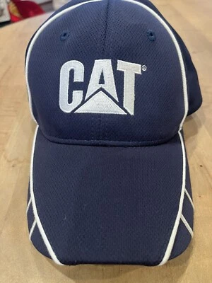 NOVO BONÉ CHAPÉU BORDADO CAT CATERPILLAR Snapback EQUIPAMENTO azul marinho branco - Imagem 1 de 4
