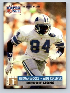 1991 Pro Set - Herman Moore #739 (RC) Detroit Lions - Picture 1 of 2