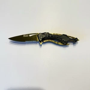 MTech MT-A705 Spring Assist Knife – Gold & Black – EDC Tactical Folder - Picture 1 of 6