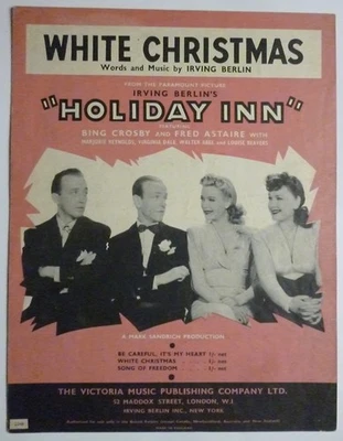 UK printing HOLIDAY INN Movie Sheet Music WHITE CHRISTMAS PVG Irving Berlin 1942 - Image 1 of 2
