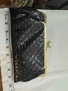 Nicole Lee Signature Tri-Fold Double Side Wallet and Coin Purse Love Gold Black - Picture 1 of 10