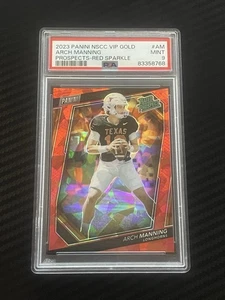 2023 Arch Manning /199 Red Sparkle NSCC VIP GOLD PROSPECTS PSA 9 Texas Rare! ๐ฅ - Picture 1 of 4