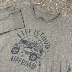 Life Is Good Men’s Women’s Long Sleeve Tee Shirt Gray Jeep OffRoad Size XL 823 - Bild 1 von 6