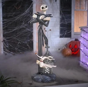 Nuevo Porche Greeter Jack Skellington y Zero Halloween 3,5 pies - Imagen 1 de 2