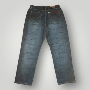 Vintage Coogi Down Under Blue Jeans Men's Size 40 Baggy Wide Leg Wave Wash Y2K - Picture 1 of 7