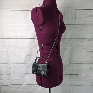 Diesel Women's Black Small Mini Leather Top Handle Crossbody Bag Rare Vtg Y2K  - Picture 1 of 8