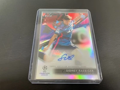 SIDNEY RAEBIGER 2022 TOPPS FINEST UEFA CHAMPIONS LEAGUE AUTOGRAPH AUTO ROOKIE RC - Image 1 of 2