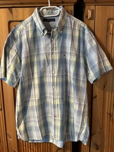 Herrenhemd TOMMY HILFIGER , HELLBLAU/GELB KARIERT , Gr. L /6 - Bild 1 von 4