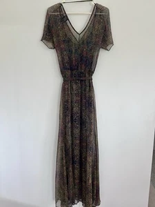Ella Moss Silk Maxi Dress Boho Size XS - Picture 1 of 5