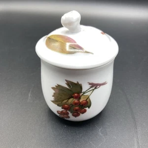 ROYAL WORCESTER Porzellan EVESHAM 1961 Goldmuster Marmeladen-/Marmeladenglas & Deckel - Bild 1 von 6
