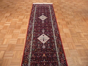 Alfombra oriental diseño Sarouk anudada a mano corredor de 9 pies 300 Kpsi - Imagen 1 de 7