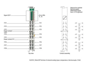 Beckhoff EL3318 EtherCAT Terminal, 8CH analog input, temperature, thermocouple - Picture 1 of 3