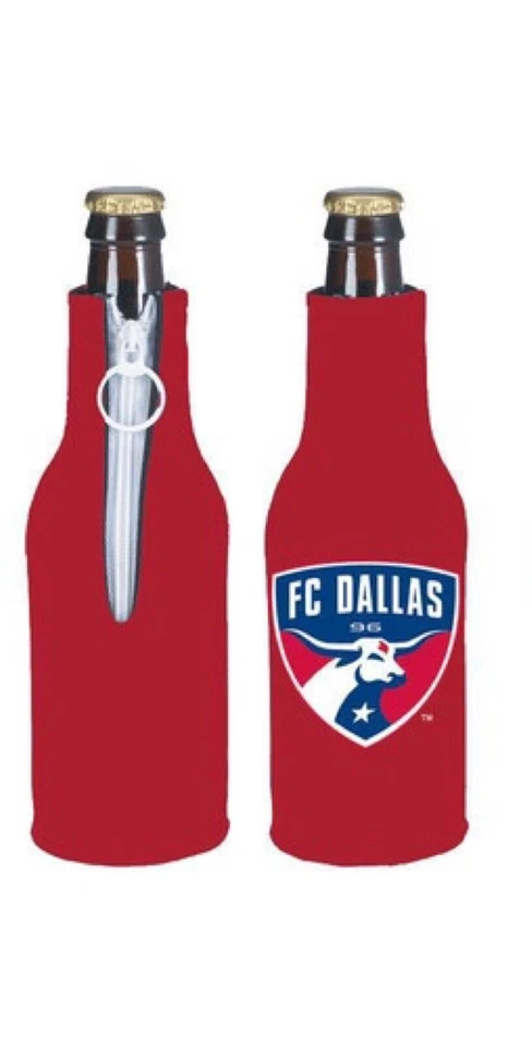 FC Даллас MLS футбол молнии неопрен бутылка охладитель красный держатель рукав обнимателя напиток - Изображение 1 из 1