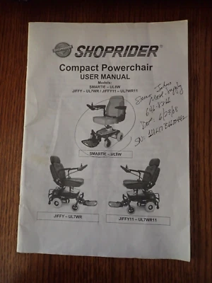 Shoprider Silla Eléctrica Compacta Manual de Usuario Foto 1 de 2