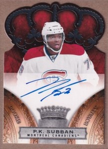 2010-11 Crown Royale #134 P.K. Subban RC AUTO /499 - Montreal Canadiens