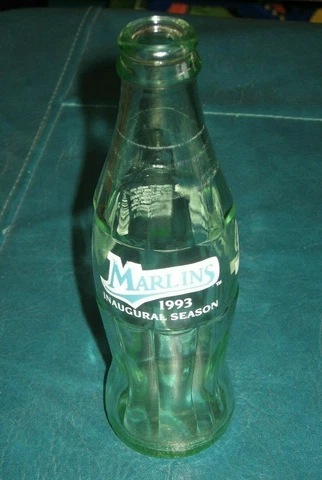 FLORIDA MARLINS 1993 INAUGURAL SEASON - COKE-COLA 8 Oz GLASS SODA BOTTLE Cover
