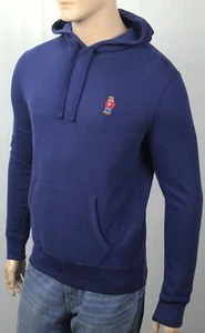 Polo Ralph Lauren Blue Preppy Teddy Bear Hoodie Pullover Sweatshirt NWT - Picture 1 of 1