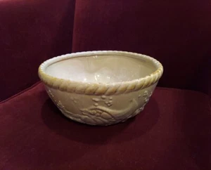 Embossed 10" Harvest Ceramic Glazed Serving Bowl Autumn Leaves Thanksgiving  - Picture 1 of 7