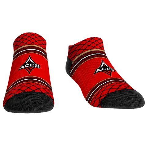 Rock Em Socks Las Vegas Aces Net Striped Ankle Socks Cover