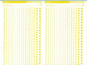 MECANORMA Dry Transfer Letterpress, Rub-on Lettering #259 SYMBOLS YELLOW S19 - Picture 1 of 2