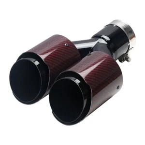Carbon Fiber Exhaust Tip 2.5" Inlet to Dual 3.5" Outlet Tailpipe Tip - Picture 1 of 8