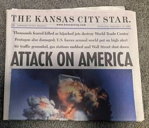 2001 Kansas City Star Headline Display Newspaper Attack on America - Picture 1 of 2