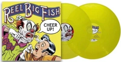 REEL BIG FISH LP x 2 Cheer Up 300 Made Double YELLOW VINYL 2025 NEW 7xBonus Trks - Image 1 of 4