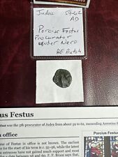 Judea Biblical Coin(Acts) P. Festus 59-62 Under Nero Ae Prutah Nice Patina R1690