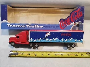 1995 Ertl Coca Cola Tractor Trailer, Polar Bears Christmas NIB 1:64 Freightliner - Picture 1 of 11