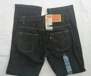 Levis 505 Straight Fit Jeans 3D Black Denim Size 14 Regular 27 x 27 Youth NWT - Picture 1 of 5