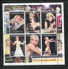 Turkmenistan Festschrift Souvenir Briefmarke Blatt Marilyn Monroe 35th Jubiläum