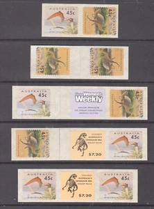 Australia 1993 Dinosaurs Collectors set 5 strips s. a. stamps .Cambec print - Picture 1 of 1