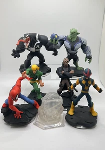 Disney Infinity 2.0 Spiderman Figures Bundle Venom, Green Goblin, Nova Playset - Picture 1 of 9