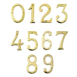 Deluxe 6" / 150mm Solid Brass House Numbers House Sign Front Door Numbers - Picture 1 of 13