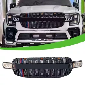 Front Mesh Grille Front Bumper Grill w/ Light for Ford Everest 2022 2023 2024+ - Picture 1 of 7