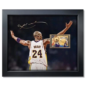 Collage de fotos de película firmada por Kobe Bryant por Sufenvera, poste enmarcado de recuerdos de Kobe - Imagen 1 de 5