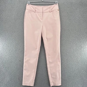 Ivanka Trump Pants Womens 4 Pink Stretch Ankle Pocket Skinny Office Career Work - Picture 1 of 12