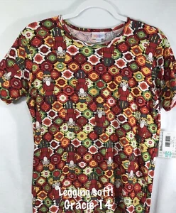 NWT LuLaRoe Girls Gracie SZ 14 Hi Lo Shirt Christmas Nutcracker Ballet dance - Picture 1 of 4
