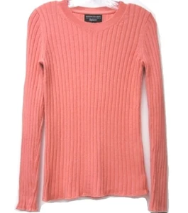 Banana Republic Pink Salmon Filpucci Italian Yarn Wool Cashmere Sweater Size S - Picture 1 of 9