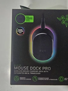Razer Mouse Dock Pro Wireless Charging Dock W/ Integrated 8k Hz Transceiver - Picture 1 of 2