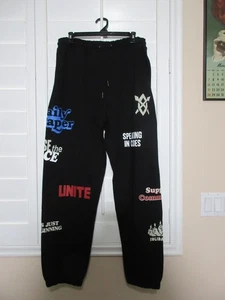 NWT MENS   DAILY PAPER   NERAD SWEAT PANTS    BLACK MULTI    size MEDIUM (M) - Picture 1 of 8
